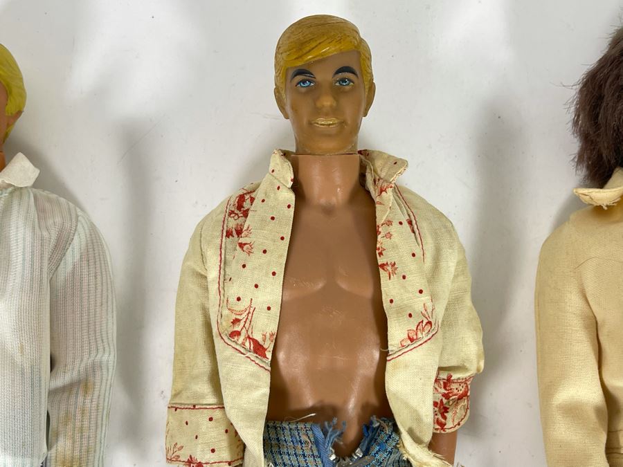 Three Vintage Early Sixties Ken Barbie Dolls Marked (2) 1088-0500 5 C Mattel Inc 1968 Hong Kong And (1) 1088-0500 6 C Mattel Inc 1968 Hong Kong [Photo 7]