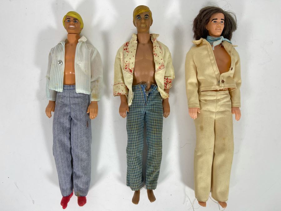 Three Vintage Early Sixties Ken Barbie Dolls Marked (2) 1088-0500 5 C Mattel Inc 1968 Hong Kong And (1) 1088-0500 6 C Mattel Inc 1968 Hong Kong [Photo 3]