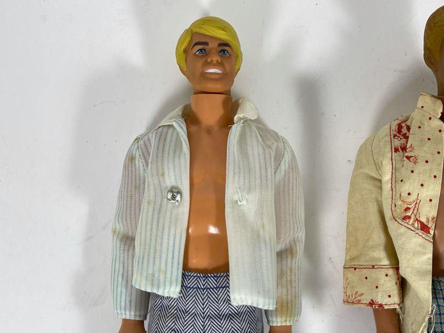 Three Vintage Early Sixties Ken Barbie Dolls Marked (2) 1088-0500 5 C Mattel Inc 1968 Hong Kong And (1) 1088-0500 6 C Mattel Inc 1968 Hong Kong [Photo 5]