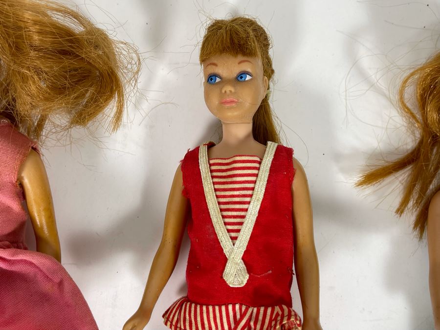 Collection Of Nine Mattel Barbie Dolls: (3) Marked Skipper C 1963 Mattel, Inc - See Photos For Markings [Photo 5]