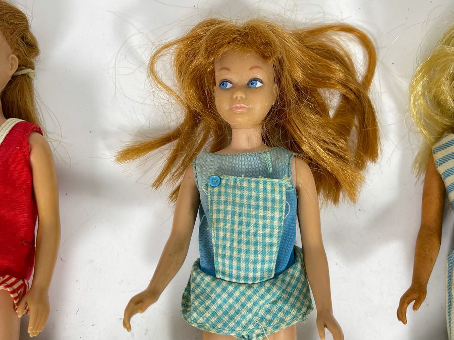 Collection Of Nine Mattel Barbie Dolls: (3) Marked Skipper C 1963 Mattel, Inc - See Photos For Markings [Photo 6]