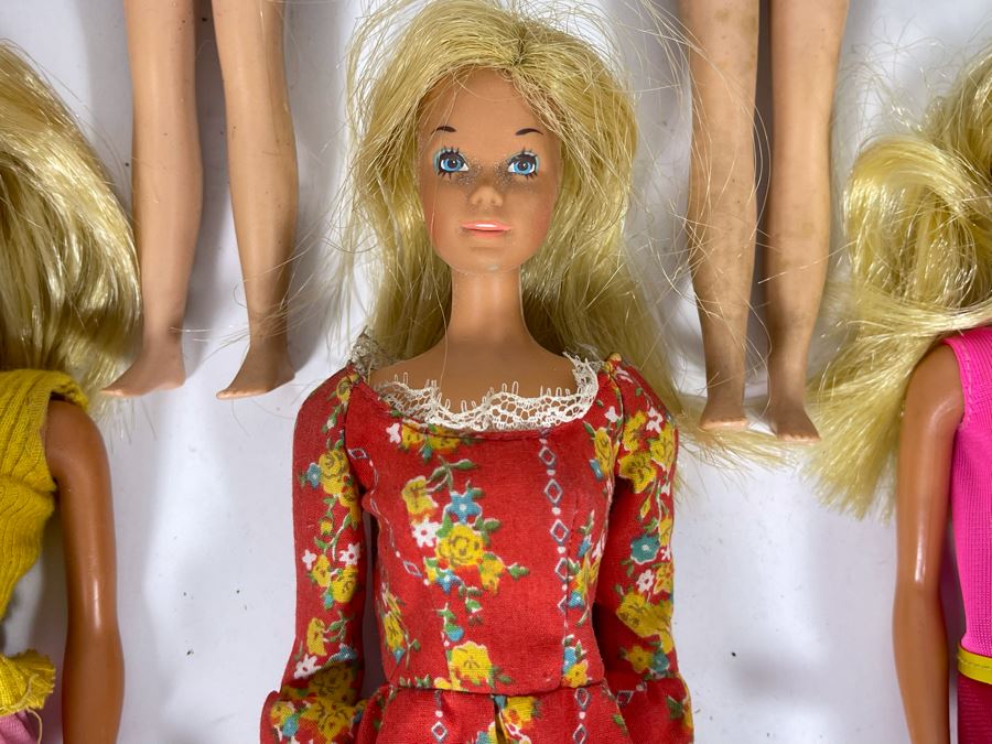 Collection Of Nine Mattel Barbie Dolls: (3) Marked Skipper C 1963 Mattel, Inc - See Photos For Markings [Photo 11]
