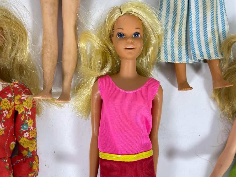 Collection Of Nine Mattel Barbie Dolls: (3) Marked Skipper C 1963 Mattel, Inc - See Photos For Markings [Photo 10]