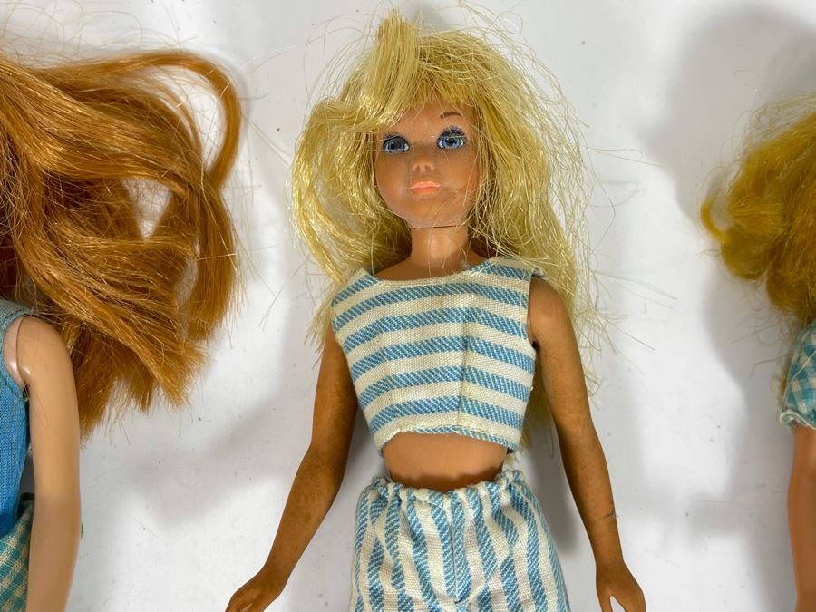 Collection Of Nine Mattel Barbie Dolls: (3) Marked Skipper C 1963 Mattel, Inc - See Photos For Markings [Photo 7]