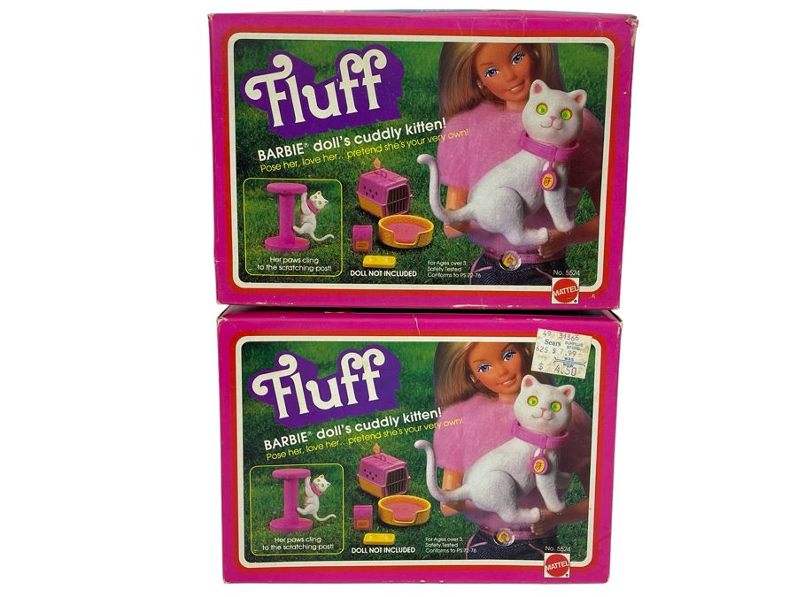 Pair Of New Old Stock Vintage 1982 Fluff Barbie Doll’s Cuddly Kitten [Photo 1]
