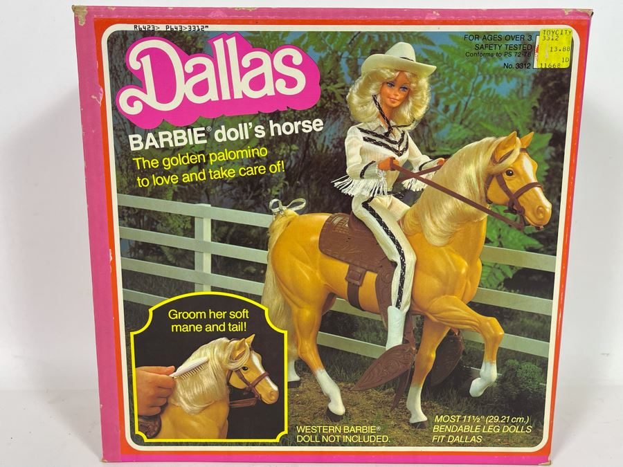 Vintage 1980 New In Box Dallas Barbie Doll’s Golden Palomino Horse [Photo 3]