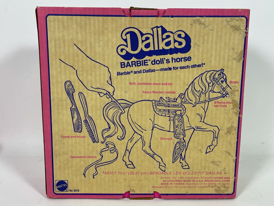 Vintage 1980 New In Box Dallas Barbie Doll’s Golden Palomino Horse [Photo 6]