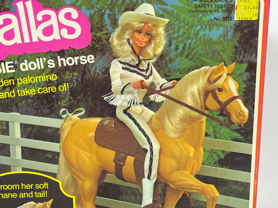 Vintage 1980 New In Box Dallas Barbie Doll’s Golden Palomino Horse [Photo 4]