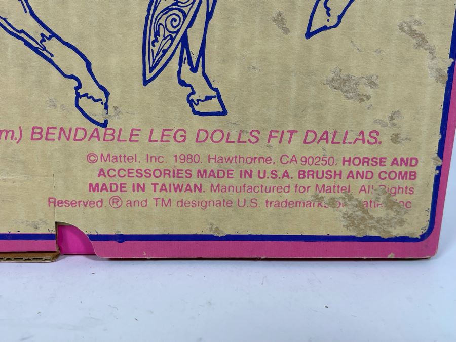 Vintage 1980 New In Box Dallas Barbie Doll’s Golden Palomino Horse [Photo 7]
