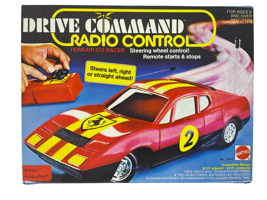 Vintage 1978 Mattel Remote Control Ferrari 512 Racer Car