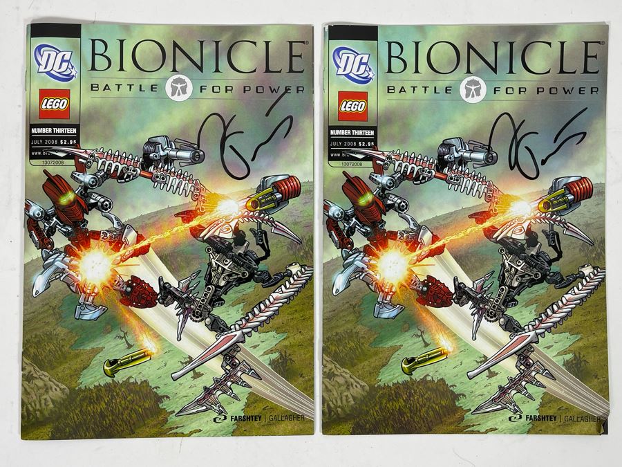 Pair Of Signed Bionicle Battle For Power #13 Comic Books
