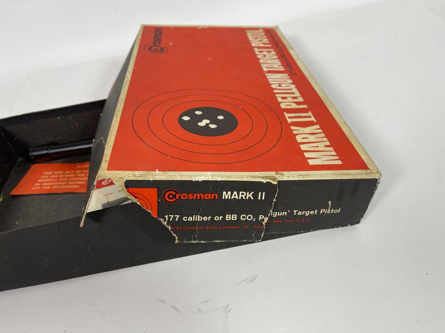 Collectible Vintage Crosman Mark II Pellgun Target Pistol BB Gun With Original Box [Photo 11]