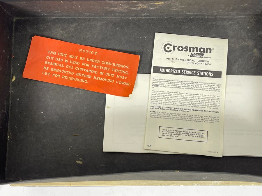 Collectible Vintage Crosman Mark II Pellgun Target Pistol BB Gun With Original Box [Photo 9]