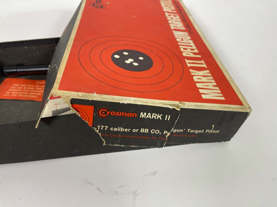 Collectible Vintage Crosman Mark II Pellgun Target Pistol BB Gun With Original Box [Photo 12]