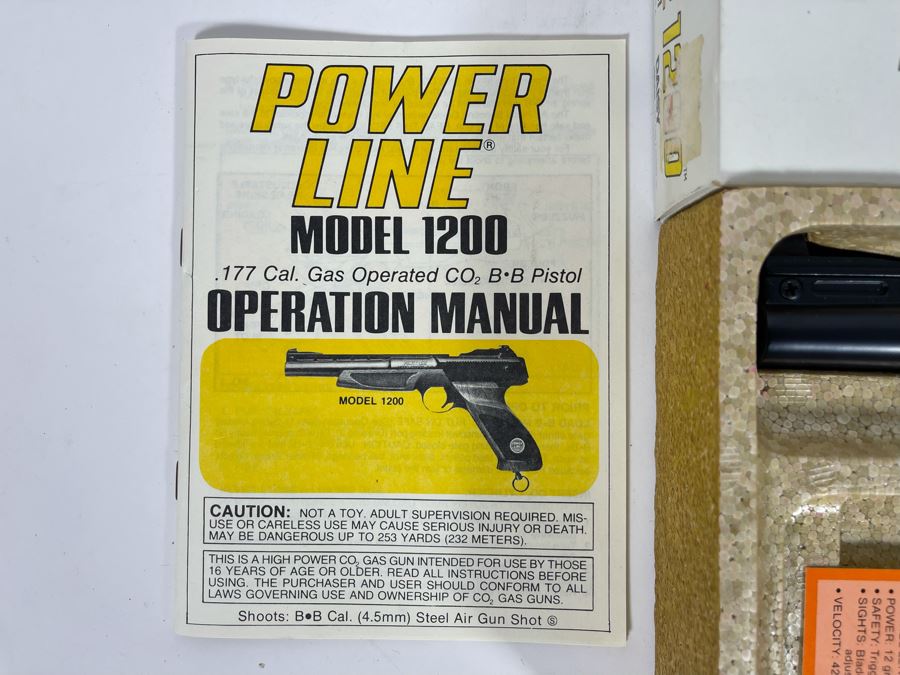 Collectible Vintage Daisy Power Line 1200 CO2 BB Pistol With Original Box [Photo 6]