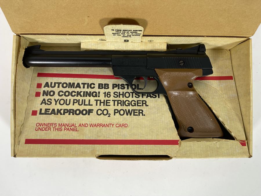 Collectible Vintage Crosman Air Guns Automatic BB Pistol Model 1600 Powermatic With Original Box [Photo 4]