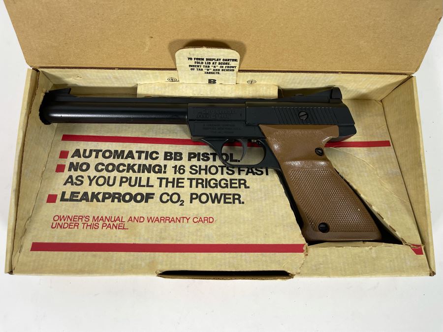 Collectible Vintage Crosman Air Guns Automatic BB Pistol Model 1600 Powermatic With Original Box [Photo 3]