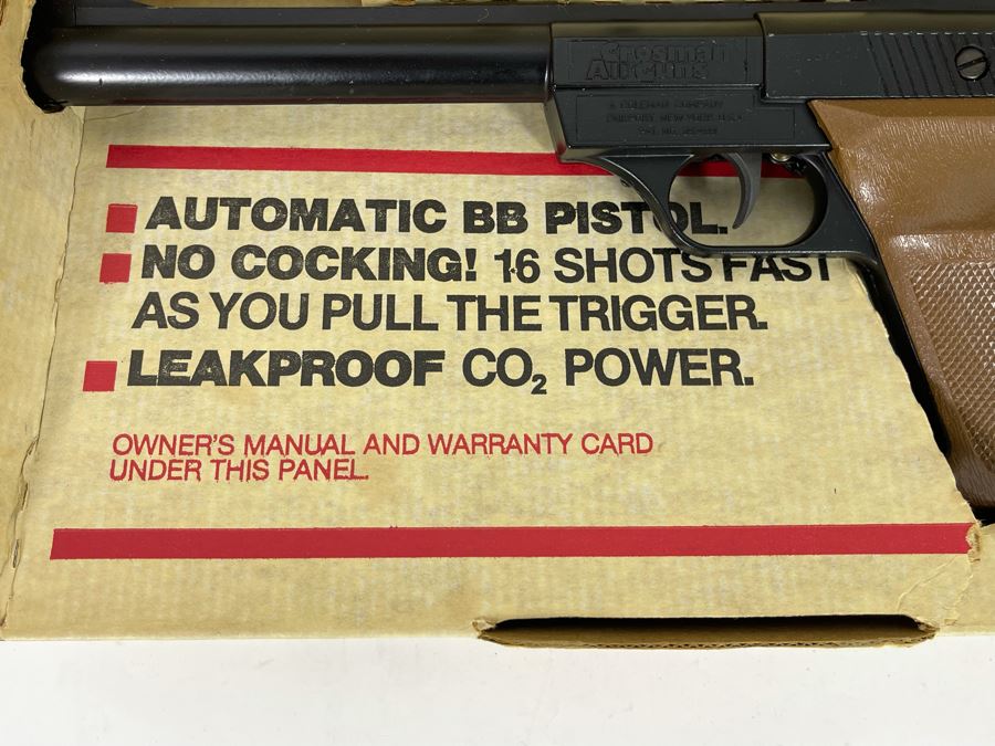 Collectible Vintage Crosman Air Guns Automatic BB Pistol Model 1600 Powermatic With Original Box [Photo 5]
