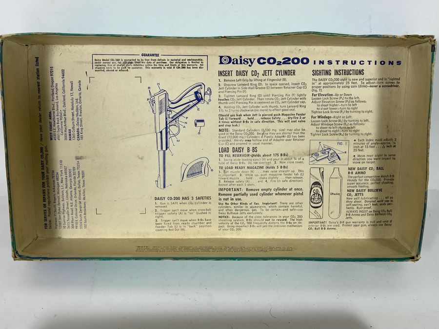 Collectible Vintage Daisy CO2 200 Semi-Automatic Gas Pistol With Original Box [Photo 11]