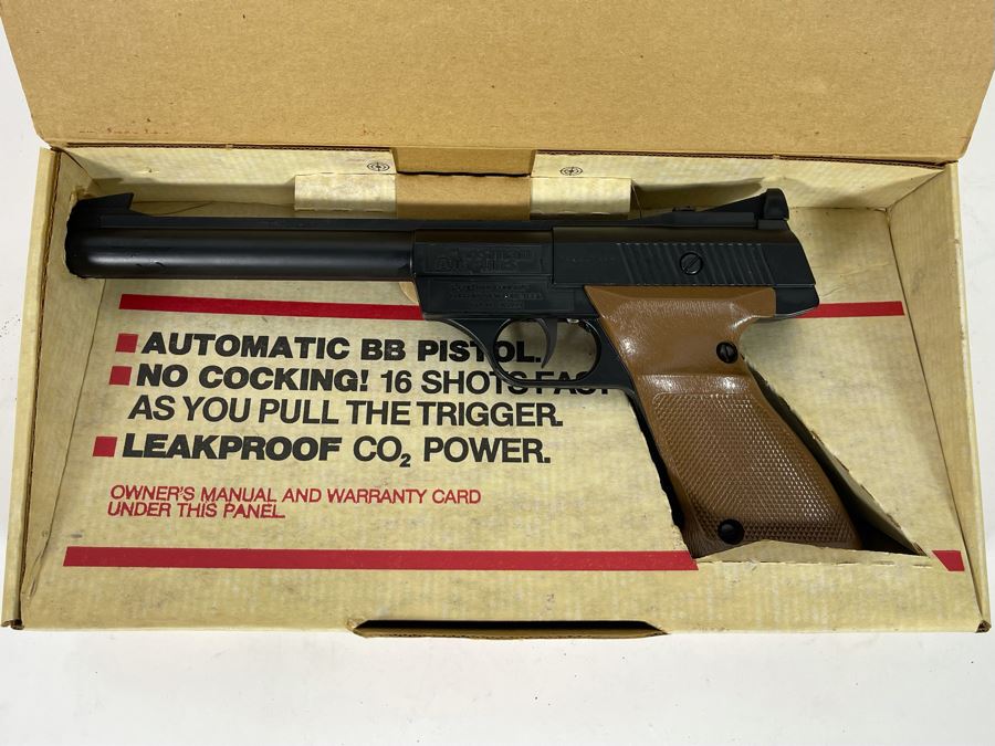 Collectible Vintage Crosman Air Guns Automatic BB Pistol Model 1600 Powermatic With Original Box [Photo 2]