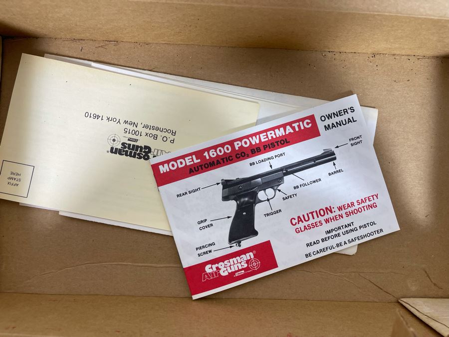 Collectible Vintage Crosman Air Guns Automatic BB Pistol Model 1600 Powermatic With Original Box [Photo 10]