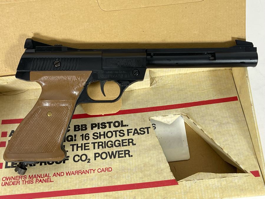 Collectible Vintage Crosman Air Guns Automatic BB Pistol Model 1600 Powermatic With Original Box [Photo 7]