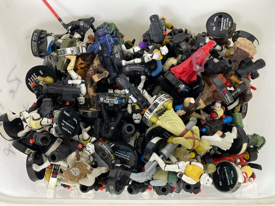 Huge Lot Of LFL Hasbro Attacktix Battle Masters Figures Star Wars Transformers Over 190 Figures In Bin Approximately 190 Figures [Photo 15]