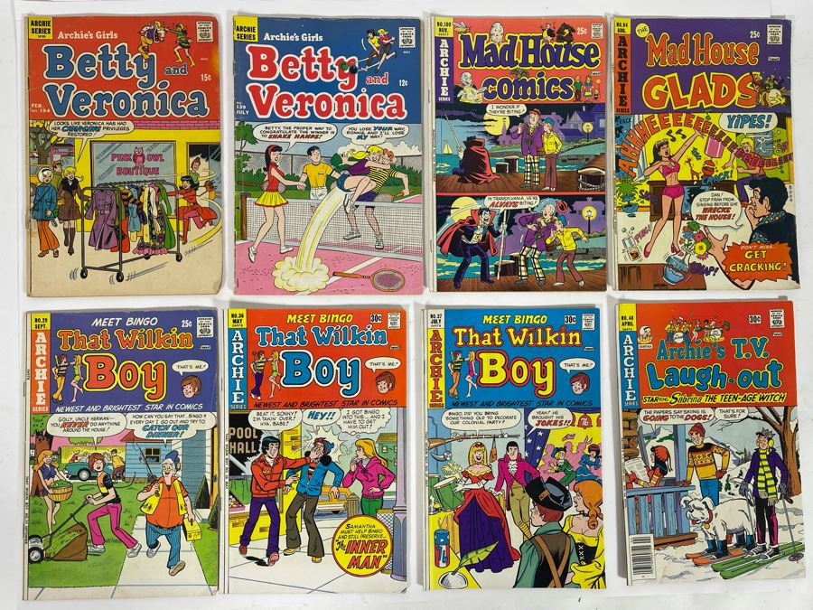 JUST ADDED - (2) Archie’s Girls Betty And Veronica, (2) Archie Mad House, (3) Archie That Wilkin Boy And (1) Archie’s T.V. Laugh Out Comic Books 