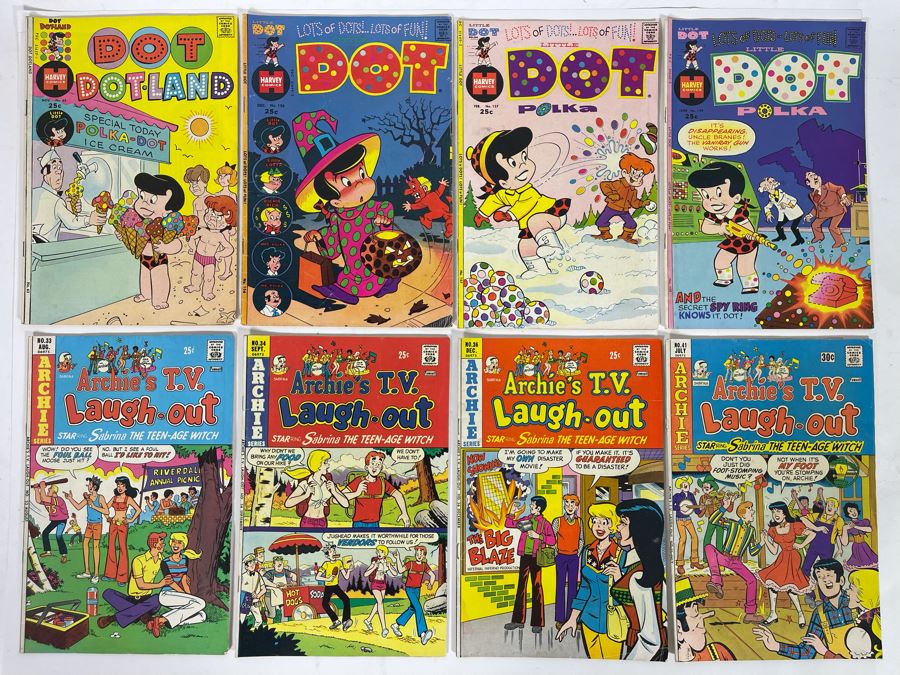 JUST ADDED - (4) Little Dot And (4) Archie’s T.V. Laugh Out Comic Books