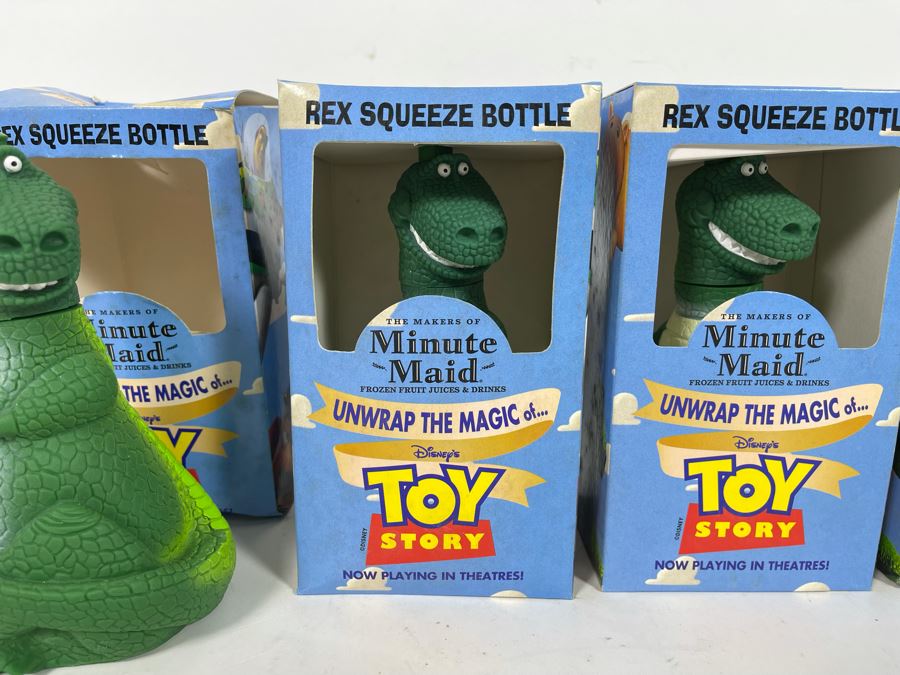 JUST ADDED - Set Of Four Vintage REX Squeeze Bottles Promoting Disney’s Original Toy Story Movie Joint Minute Maid Promotion With Original Boxes [Photo 6]