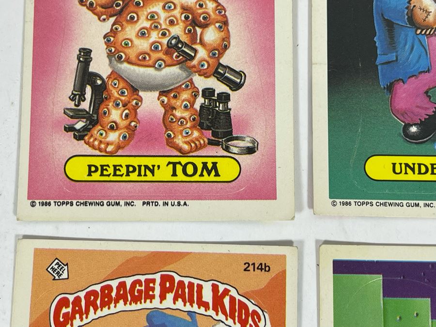 JUST ADDED - Set Of Twelve Original Eighties Pop Culture Garbage Pail Kids Stickers Cards [Photo 11]