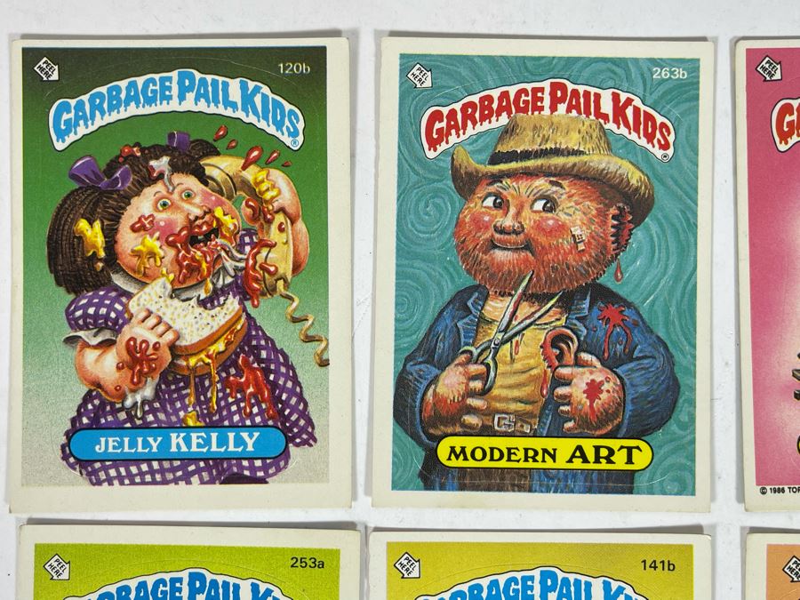 JUST ADDED - Set Of Twelve Original Eighties Pop Culture Garbage Pail Kids Stickers Cards [Photo 2]