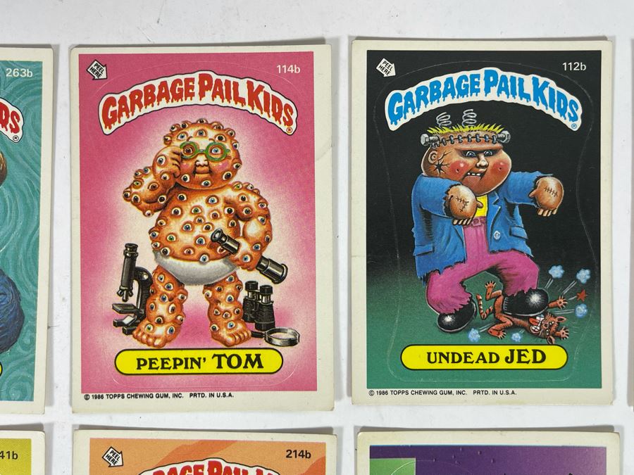 JUST ADDED - Set Of Twelve Original Eighties Pop Culture Garbage Pail Kids Stickers Cards [Photo 3]