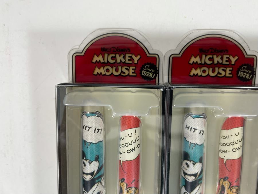 JUST ADDED - Set Of Four Walt Disney’s Mickey Mouse Limited Edition Collectible Pod Pens New Old Stock [Photo 3]