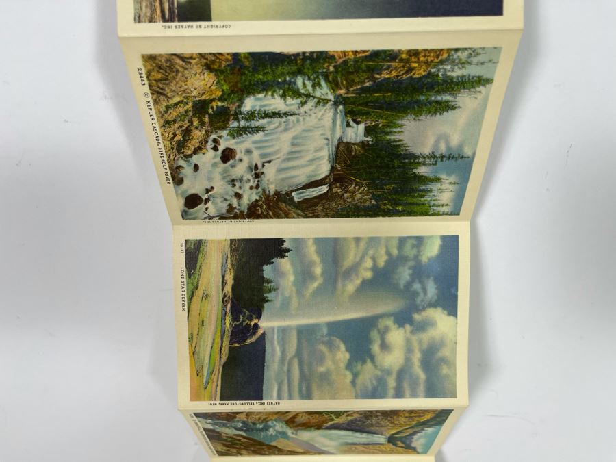 JUST ADDED - Four Vintage Souvenir Accordion Double-Sided Foldout Postcards: Chicago World’s Fair, Yellowstone National Park, California Desert Scenes And California Highways [Photo 30]