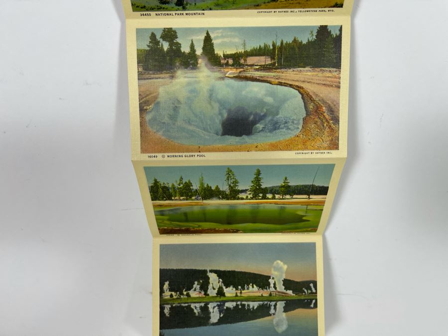 JUST ADDED - Four Vintage Souvenir Accordion Double-Sided Foldout Postcards: Chicago World’s Fair, Yellowstone National Park, California Desert Scenes And California Highways [Photo 34]