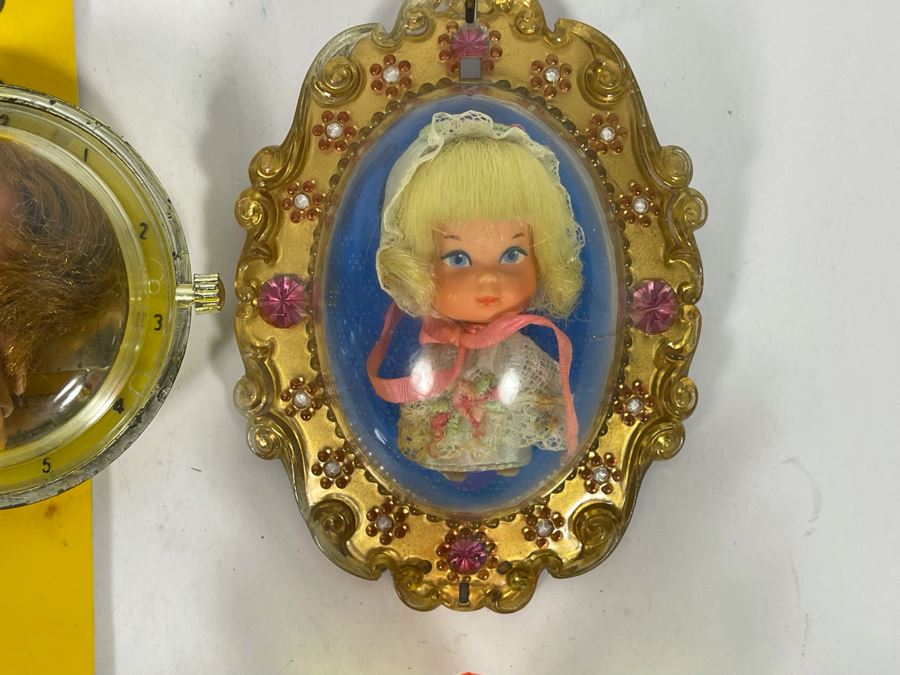 Collection Of Vintage 1960s Mattel Liddle Kiddles Dolls Toys And MEGO Watch - See Photos (One Of Lockets Has Broken Clasp) [Photo 9]