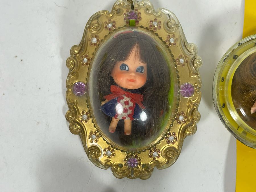 Collection Of Vintage 1960s Mattel Liddle Kiddles Dolls Toys And MEGO Watch - See Photos (One Of Lockets Has Broken Clasp) [Photo 6]