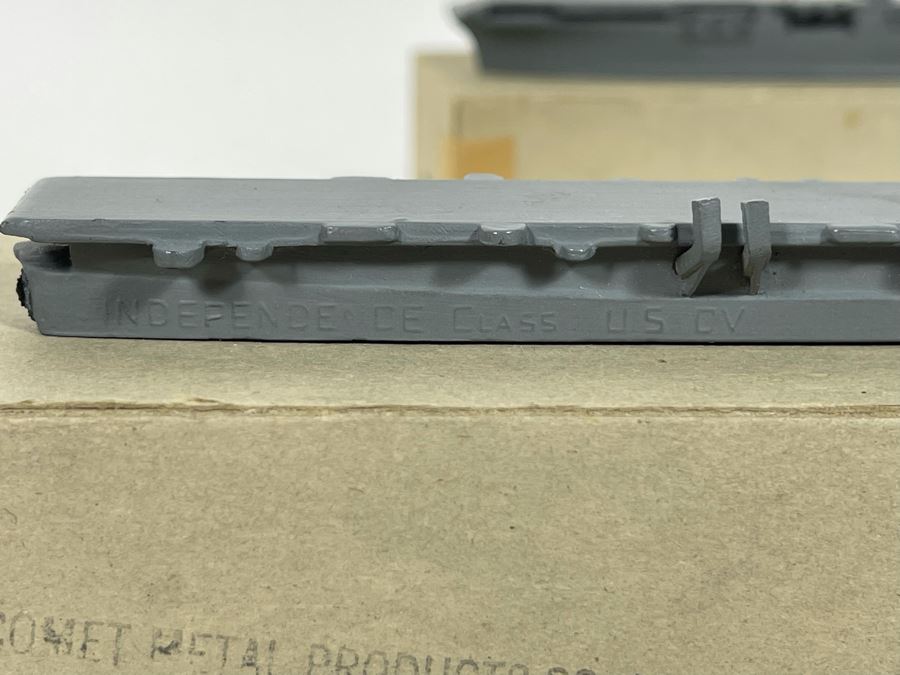 Vintage 1940s Collection Of Comet Metal Products Co Inc Authenticast Lead U.S. Navy Ship Identification Models (Some With Boxes) - See Photos [Photo 52]