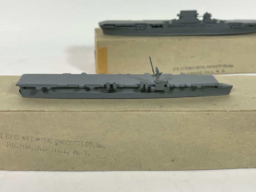 Vintage 1940s Collection Of Comet Metal Products Co Inc Authenticast Lead U.S. Navy Ship Identification Models (Some With Boxes) - See Photos [Photo 51]