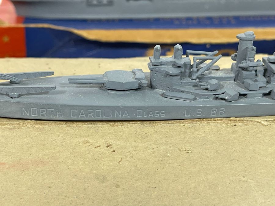 Vintage 1940s Collection Of Comet Metal Products Co Inc Authenticast Lead U.S. Navy Ship Identification Models (Some With Boxes) - See Photos [Photo 41]