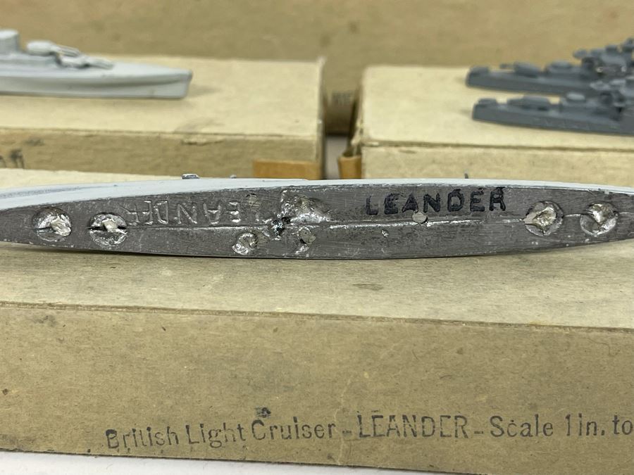 Vintage 1940s Collection Of Comet Metal Products Co Inc Authenticast Lead U.S. Navy Ship Identification Models (Some With Boxes) - See Photos [Photo 31]