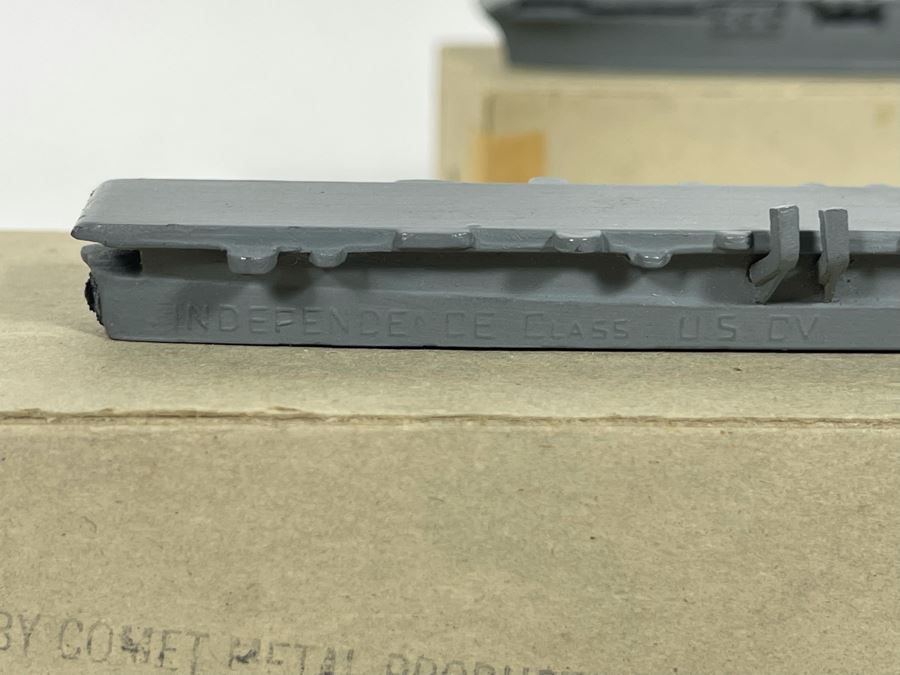 Vintage 1940s Collection Of Comet Metal Products Co Inc Authenticast Lead U.S. Navy Ship Identification Models (Some With Boxes) - See Photos [Photo 53]
