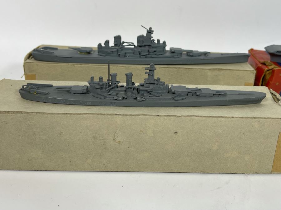 Vintage 1940s Collection Of Comet Metal Products Co Inc Authenticast Lead U.S. Navy Ship Identification Models (Some With Boxes) - See Photos [Photo 42]