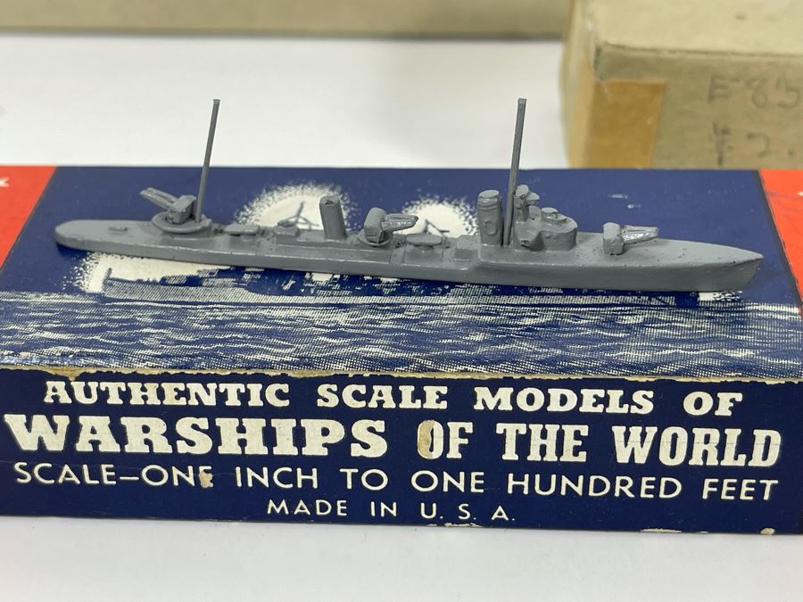 Vintage 1940s Collection Of Comet Metal Products Co Inc Authenticast Lead U.S. Navy Ship Identification Models (Some With Boxes) - See Photos [Photo 32]