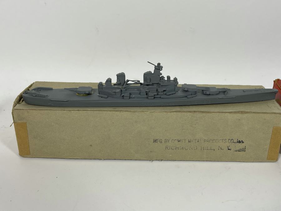 Vintage 1940s Collection Of Comet Metal Products Co Inc Authenticast Lead U.S. Navy Ship Identification Models (Some With Boxes) - See Photos [Photo 44]