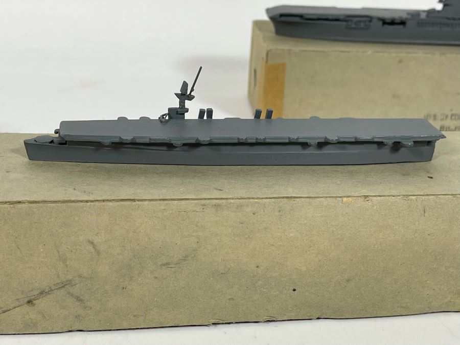 Vintage 1940s Collection Of Comet Metal Products Co Inc Authenticast Lead U.S. Navy Ship Identification Models (Some With Boxes) - See Photos [Photo 54]