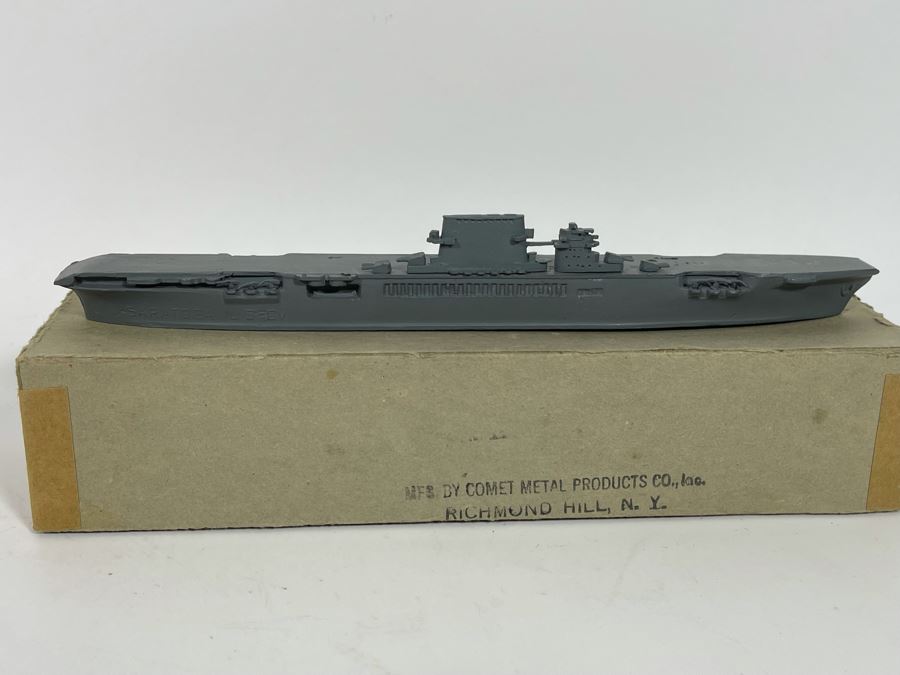 Vintage 1940s Collection Of Comet Metal Products Co Inc Authenticast Lead U.S. Navy Ship Identification Models (Some With Boxes) - See Photos [Photo 55]