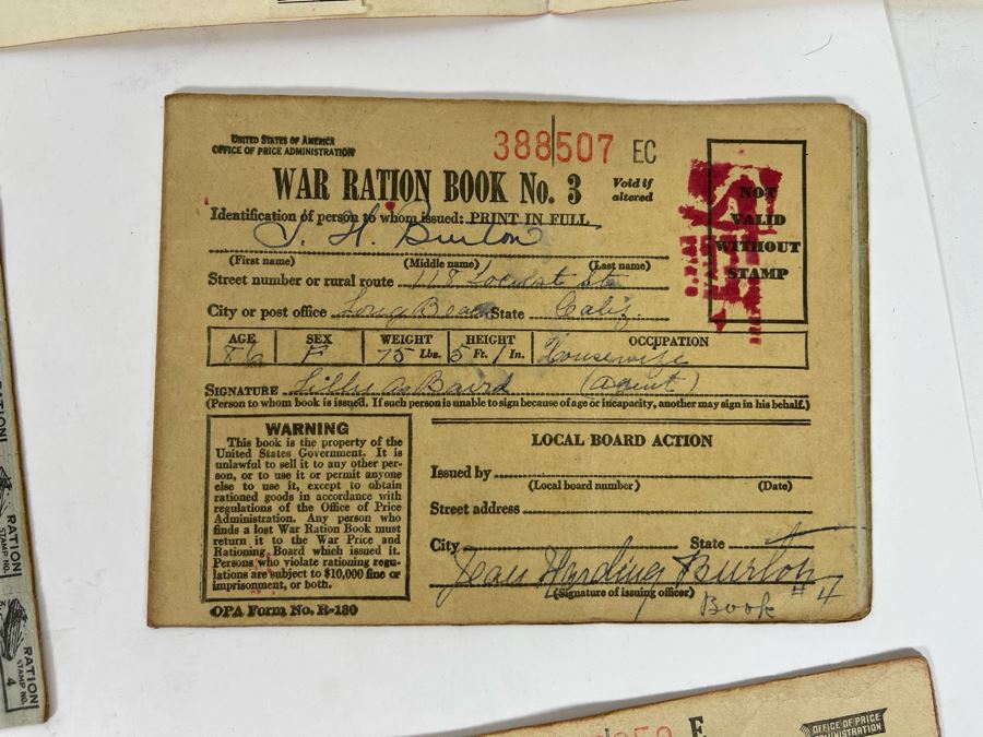 Collection Of Unites States Of America War Ration Books With Stamps Books 1-4 - See Photos [Photo 13]