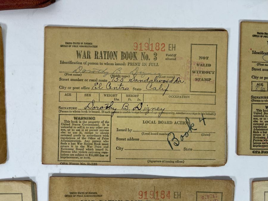 Collection Of Unites States Of America War Ration Books With Stamps Books 1-4 - See Photos [Photo 10]